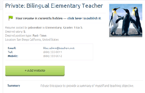 Resume postings employers