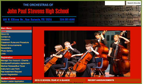 The homepage for the class website